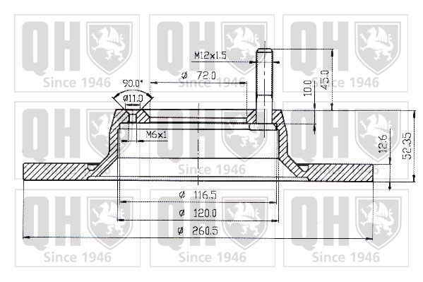 QUINTON HAZELL Тормозной диск BDC3214